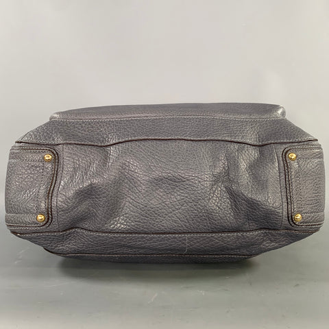 COACH Grey Pebble Grain Leather Handbag & Leather Goods