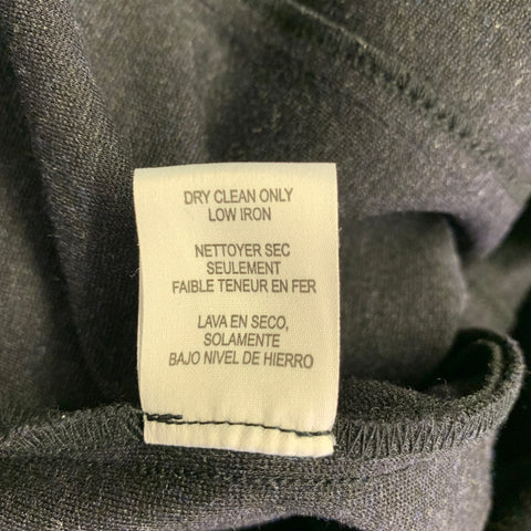 WORTH Size 4 Grey Charcoal Rayon Blend Belted Knee Length Dress