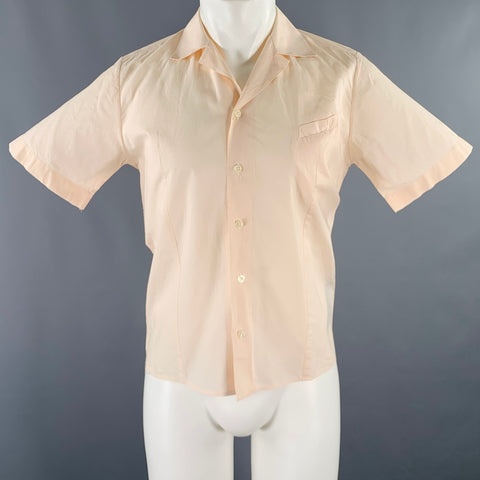 UNTITLED MIXED MEDIA Size M Pink Wrinkled Cotton One Pocket Short Sleeve Shirt