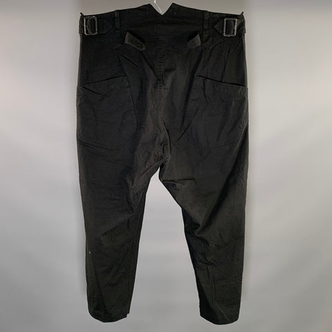 Y's by YOHJI YAMAMOTO Size 38 Black Cotton Pleated Casual Pants