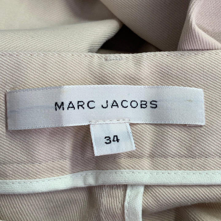 MARC JACOBS Size 34 Cream Cotton Twill Straight Zip Fly Casual Pants