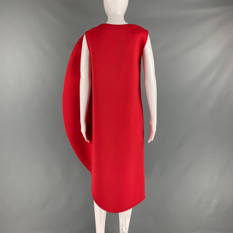 CAMELIA SKIKOS Size S Red Polyester Blend Asymmetrical Dress