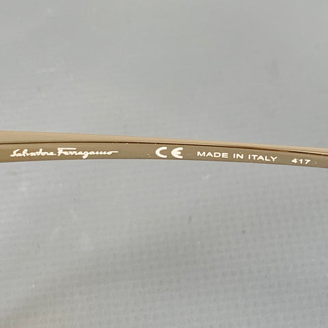 SALVATORE FERRAGAMO Gold Cobalt Metal Sunglasses