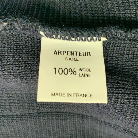 ARPENTEUR Size L Navy Knit Wool Shawl Jacket