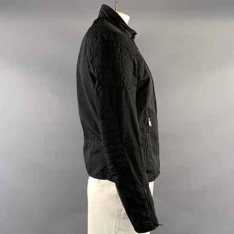 RALPH LAUREN Size L Black 0200011323 0553907 Textured Nylon cotton Jacket
