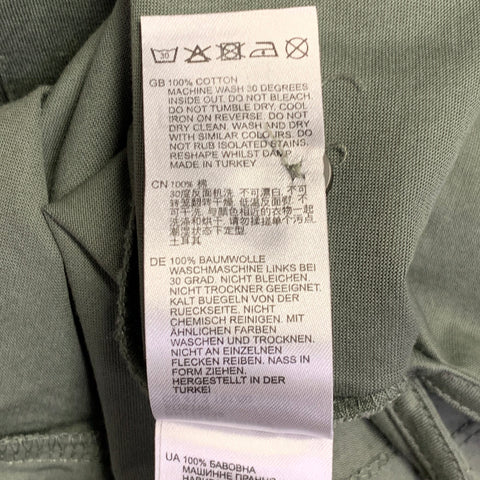 REISS Size M Austin Green Sage Cotton One Pocket Polo