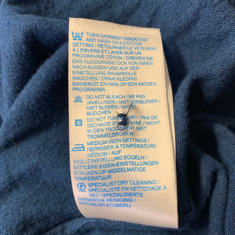 TODD SNYDER Size XL Blue Knit Cotton Polo