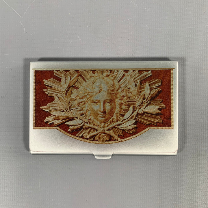 THE FRICK COLLECTION Silver Brown Statue Metal Card Case Bag