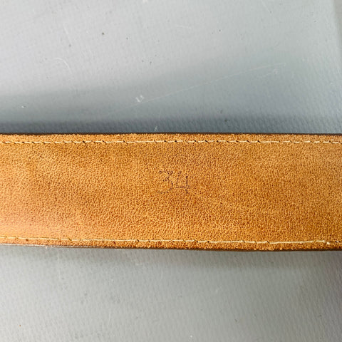 POLO by RALPH LAUREN Vintage Size 34 Beige Embroidered Leather Belt