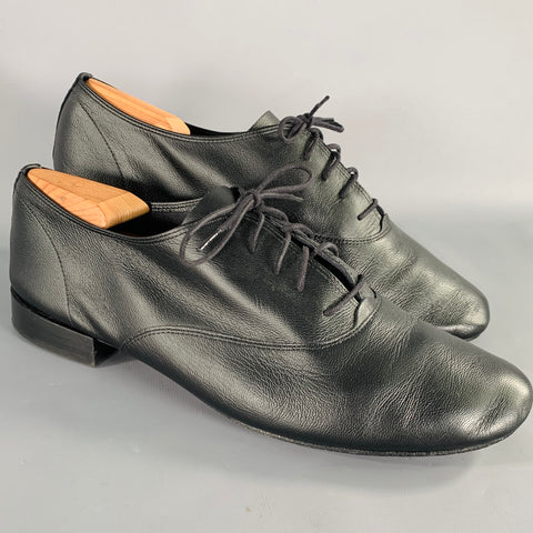 REPETTO Size 11 Black Leather Oxford Lace-Up Shoes