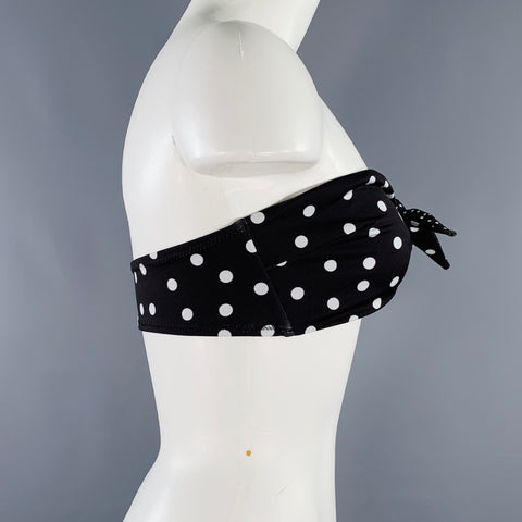 NO BRAND Size S Black White Polka Dot Bralette Casual Top