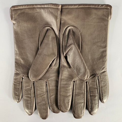 Gants en cuir marron foncé, taille L, VINTAGE