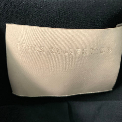 BROCK COLLECTION Abrigo con cremallera oculta sólida de poliéster negro Talla 4
