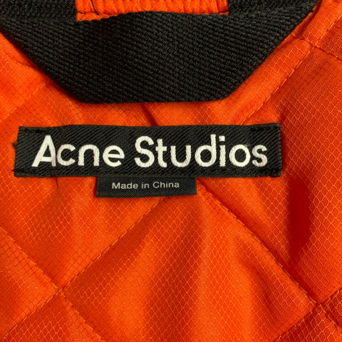ACNE STUDIOS Size L Black Cotton Zip Up Bomber Jacket