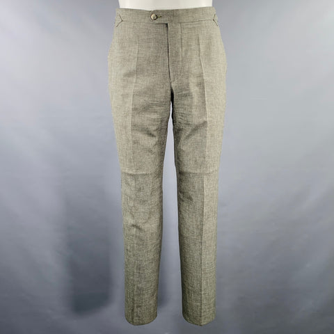 SUITSUPPLY Size 38 Grey Charcoal Houndstooth Wool Notch Lapel Suit