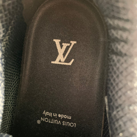 LOUIS VUITTON Size 9 Black Buckle Chunky Sole Sneakers