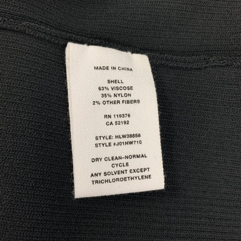 HELMUT LANG Size L Black Viscose Blend Ribbed Casual Top