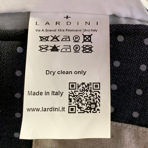 WOOSTER + LARDINI Size 44 Grey Charcoal Dots Wool Notch Lapel Sport Coat