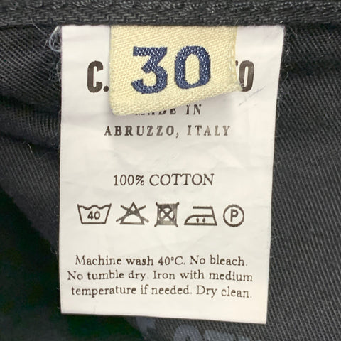 C.O.F. STUDIO Size 30 Black Twill Cotton Tapered Five Pockets Jeans