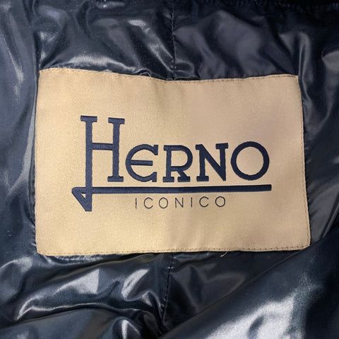HERNO Size 6 Amelia Navy Nylon Padded Jacket