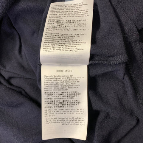 VALENTINO Size XL Navy White Logo Cotton Crew Neck T Shirt