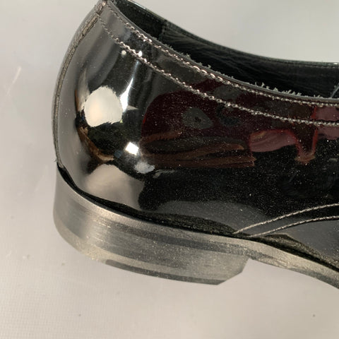 TO BOOT NY Size 12 Black Patent Leather Derby Lace-Up Shoes