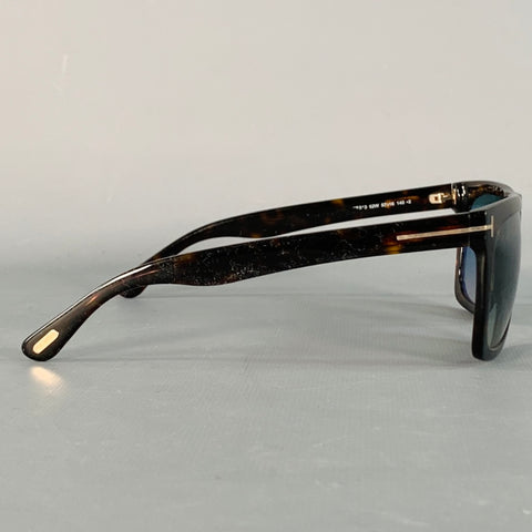 TOM FORD Brown Tortoiseshell Acetate Square Sunglasses