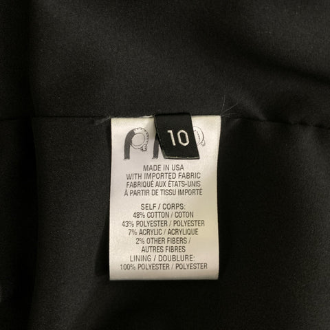 PUPPETS & PUPPETS Size 10 Black White Cotton Blend Coat