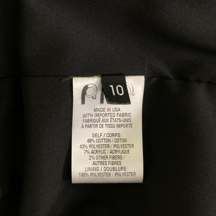 PUPPETS & PUPPETS Size 10 Black White Cotton Blend Coat