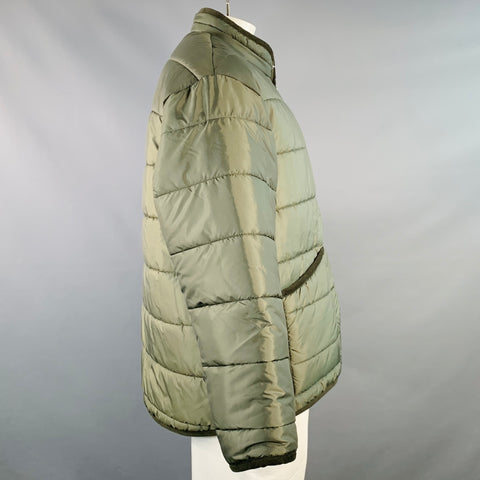 LAVENHAM Size 42 Mickfield Olive Quilted Polyester Puffer Jacket