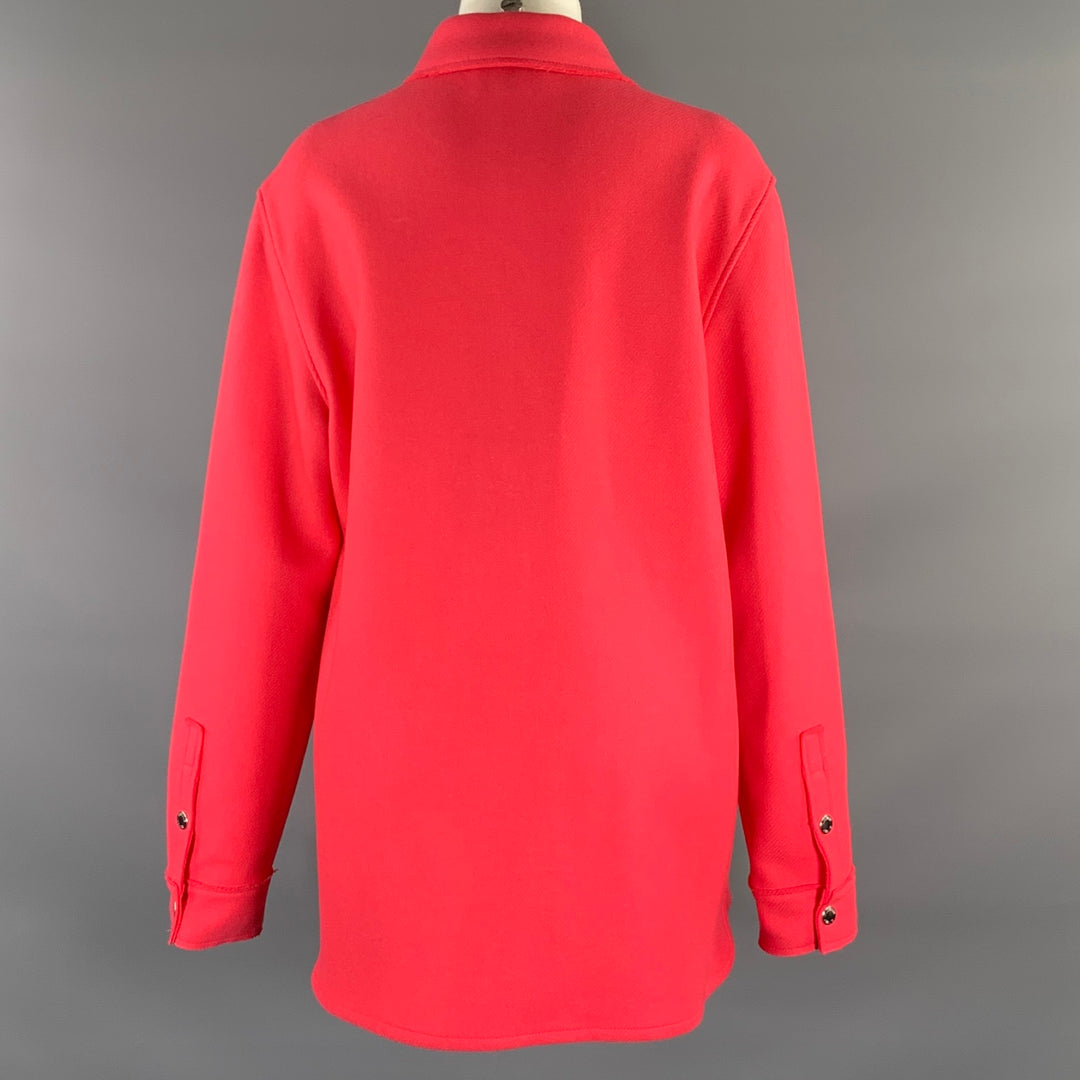 MOSCHINO JEANS Size 6 Pink Wool  Polyamide Snaps Shirt