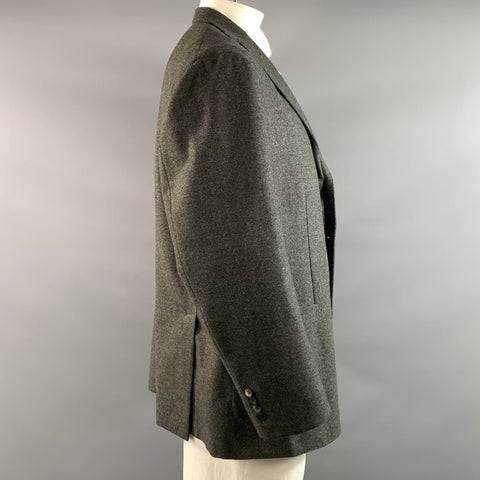 BOGLIOLI Chest Size 52 Green Grey Wool Notch Lapel Sport Coat