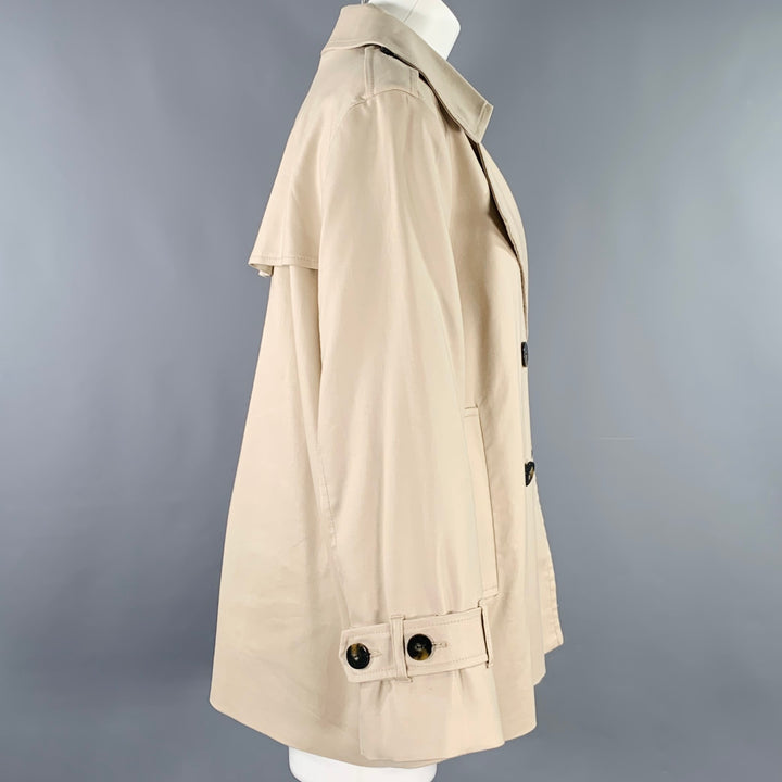 HALLHUBER Size 8 Beige Tencel Blend Double Breasted Coat