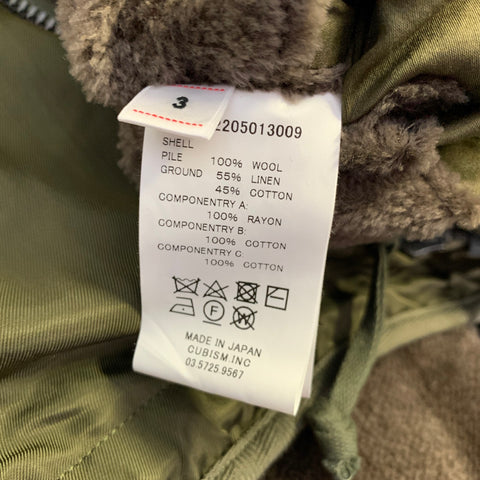 VISVIM Size M Olive Mixed Materials Rayon Wool Reversible Jacket