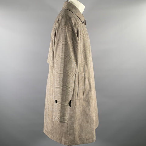 STILL by HAND Manteau en laine à carreaux Glen Prince Khaki Taille 38
