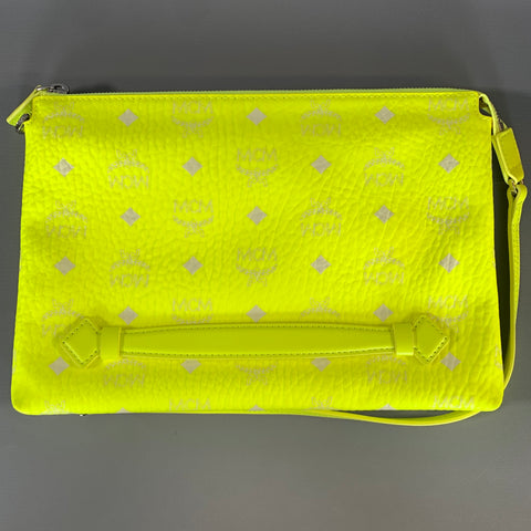 MCM SS2019 Pink Neon PVC Metallic Tote Bag