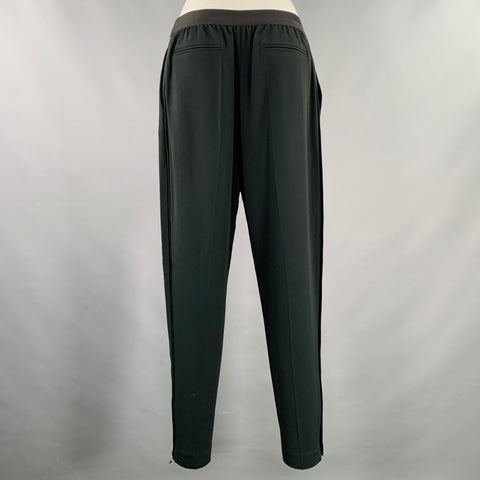 CELINE Size M Black Viscose Blend Elastic Waistband Casual Pants