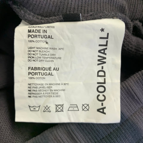 A-COLD-WALL Size XL Grey Charcoal Tie Dye Cotton Drawstring Shorts