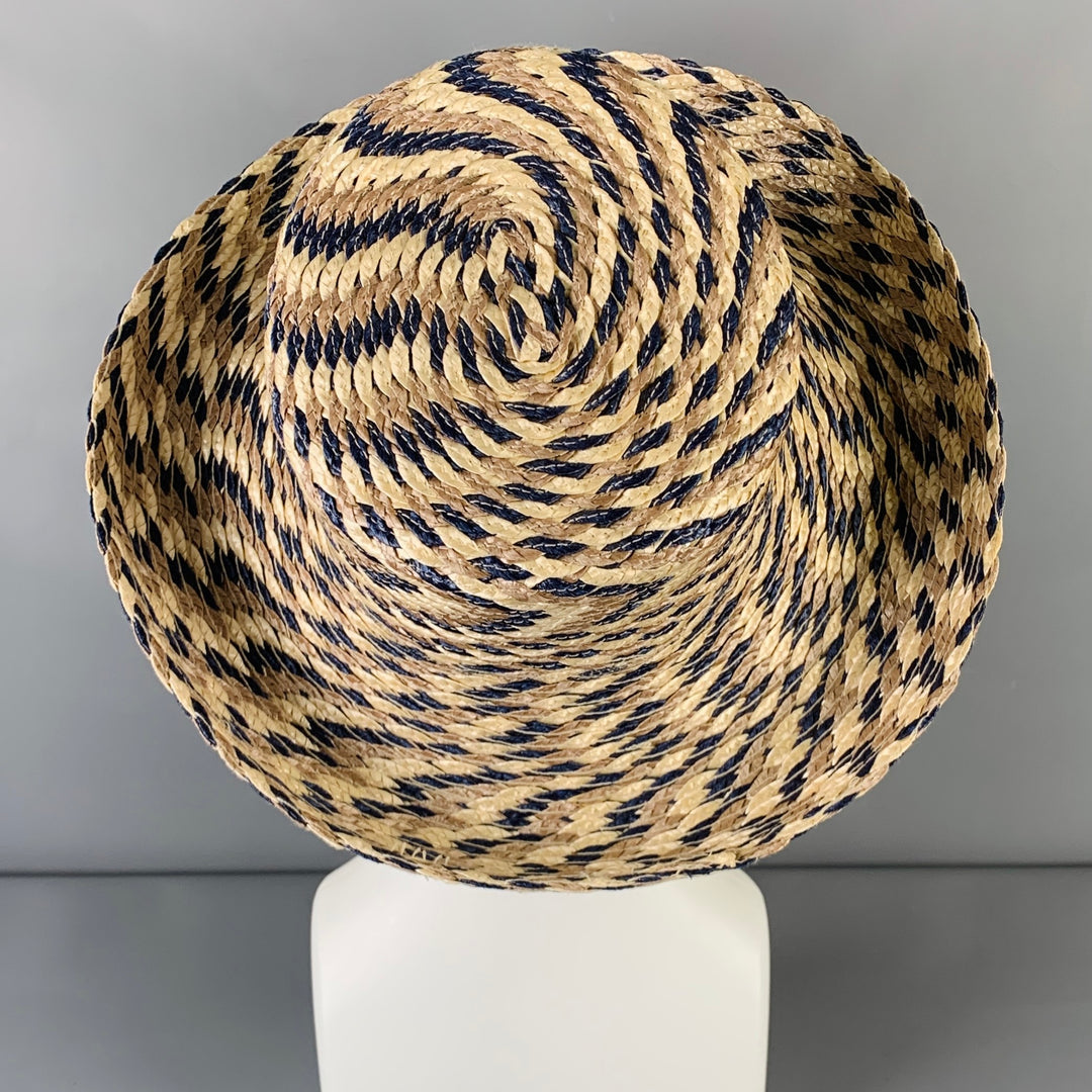 Eric Javits Brown and Blue Woven Hat Eric Javits New York Blue Classic Boho City | Mercari main image 4