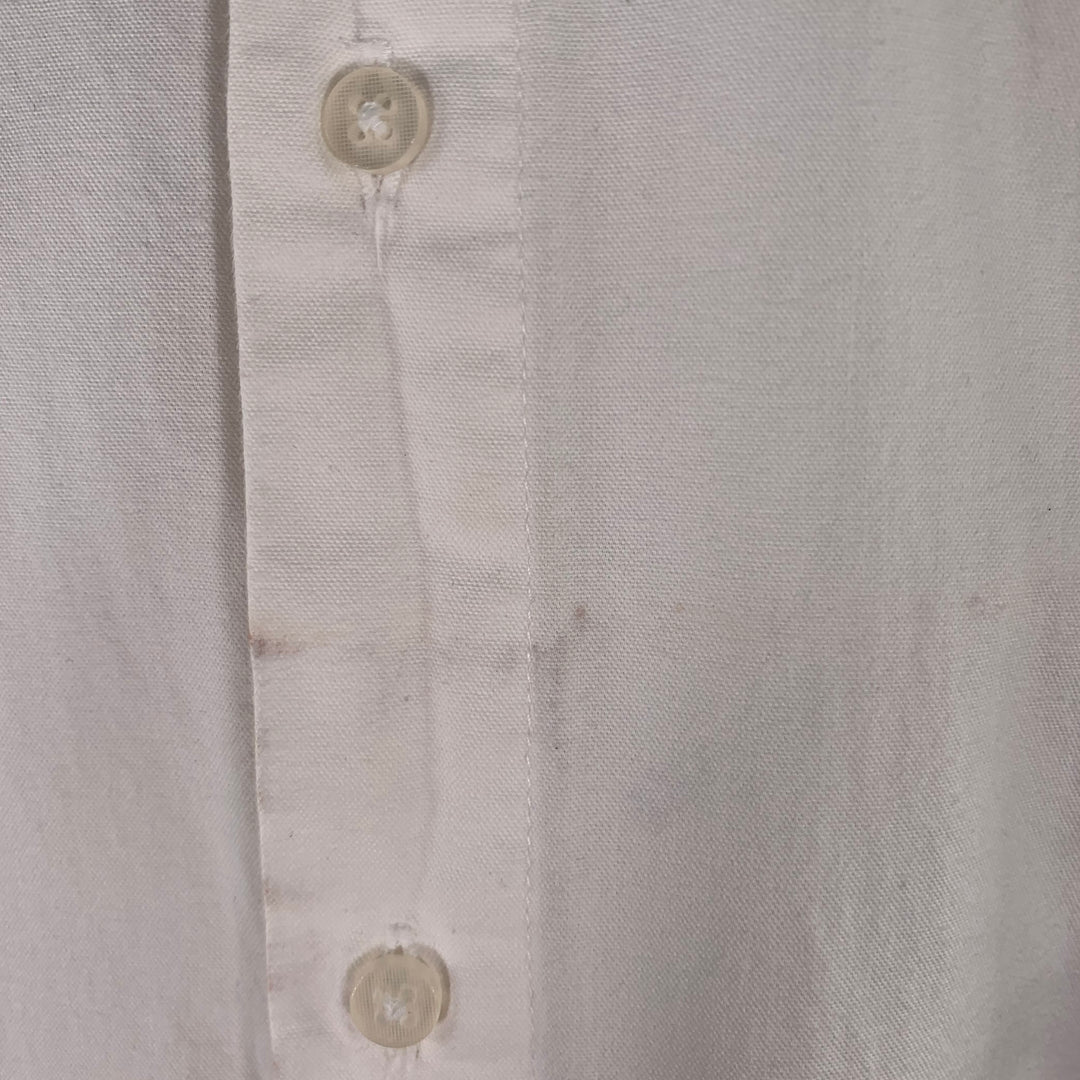 D.GNAK by KANG D. One Size White Mixed Fabrics Oversized Long Sleeve Shirt