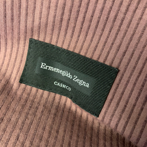 ERMENEGILDO ZEGNA Size L Burgundy Corduroy Cotton cashmere Chore Jacket