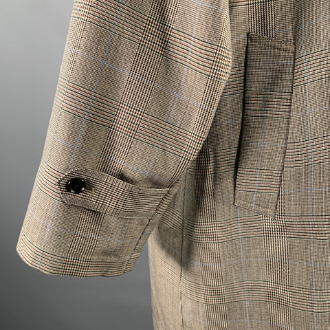 STILL by HAND Manteau en laine à carreaux Glen Prince Khaki Taille 38