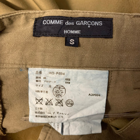 COMME des GARCONS HOMME Size 32 Brown Olive Color Block Cotton Casual Pants