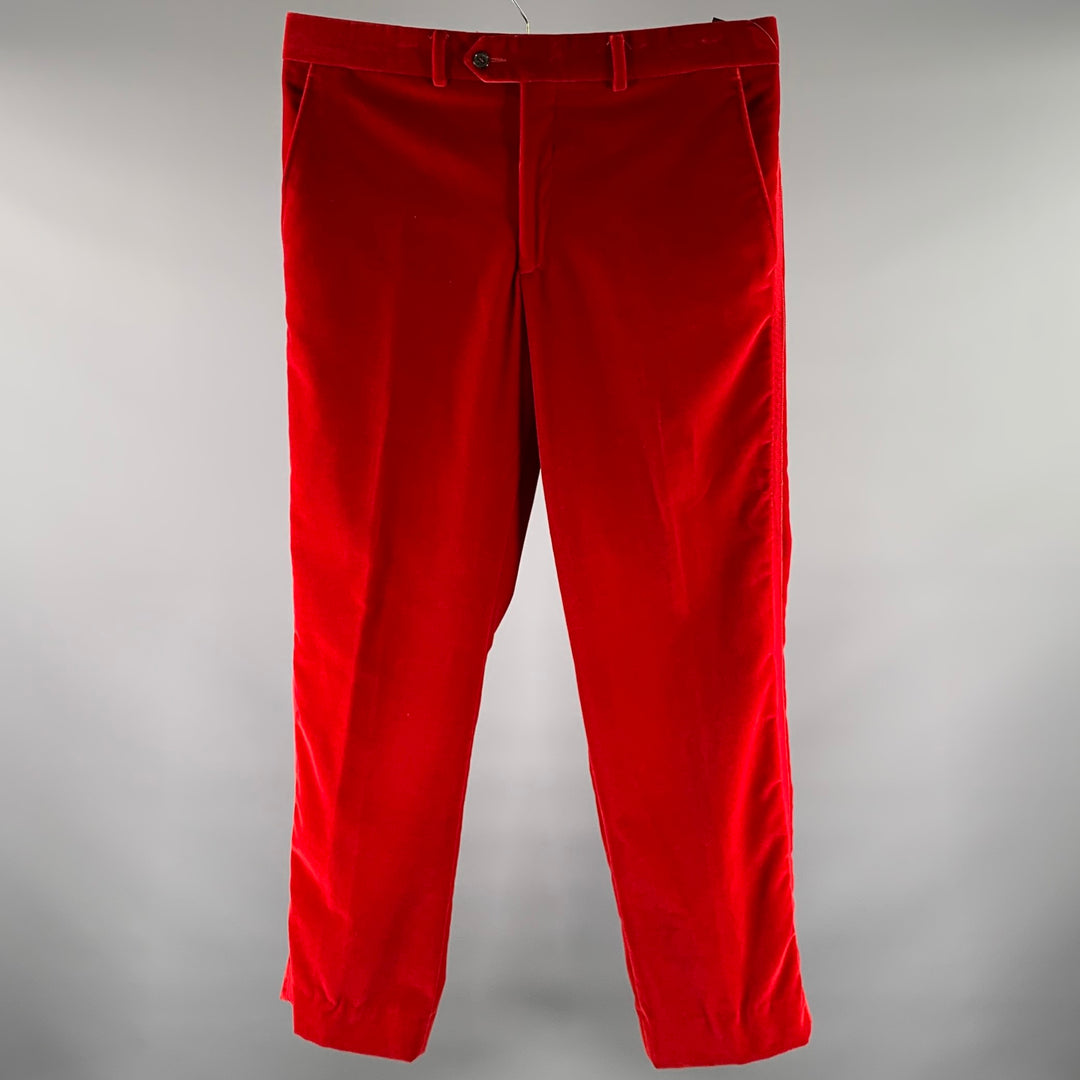 ETRO Size 36 Red Velvet Tuxedo Dress Pants – Sui Generis Designer  Consignment