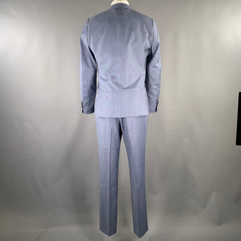 PAUL SMITH Costume Homme Taille 40R Laine Bleue Revers Crantés