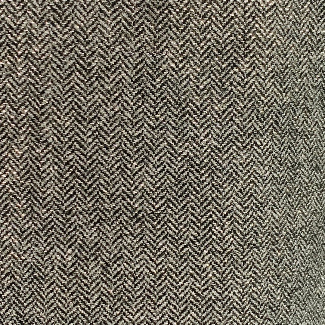 ENGINEERED GARMENTS Size 34 Grey Metallic Herringbone Acrylic Blend Casual Pants