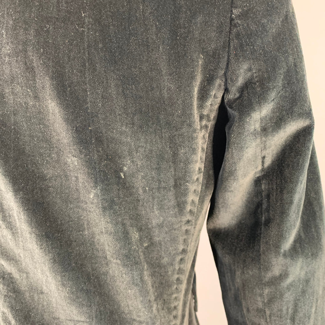 DOLCE & GABBANA Size 2 Black Velvet Notch Lapel Jacket Blazer