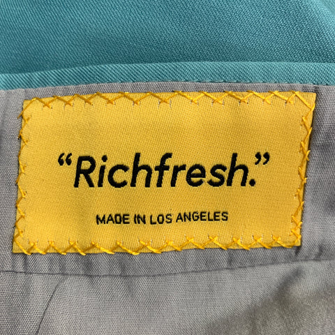 RICHFRESH Size 40 Green Wool Notch Lapel Suit