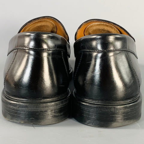 COMMON PROJECTS Size 12 Black Leather Slip On Penny Loafers