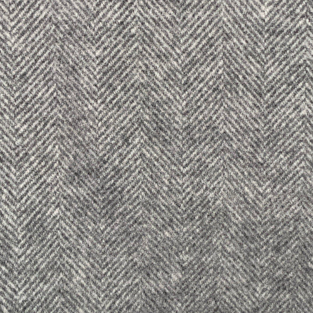 BRUNELLO CUCINELLI Size 38 Grey Herringbone Wool Cashmere Coat